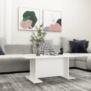 Tavolino da Salotto-Tavolino da soggiorno-Tavolo Bianco 103,5x60x40 cm in Legno Multistrato