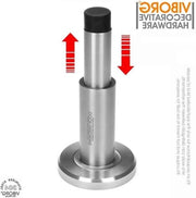 Protezione muro adattabile stopper porta - stopper porta - stopper porta esterno - acciaio inossidabile - gomma - viti per parete