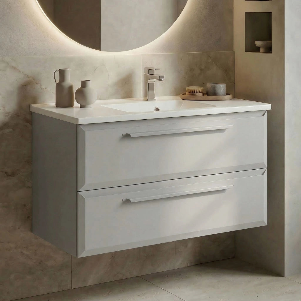Mobile lavabo "Nuvola 100 v2" - 100 x 50 x 62 cm - Cashmere