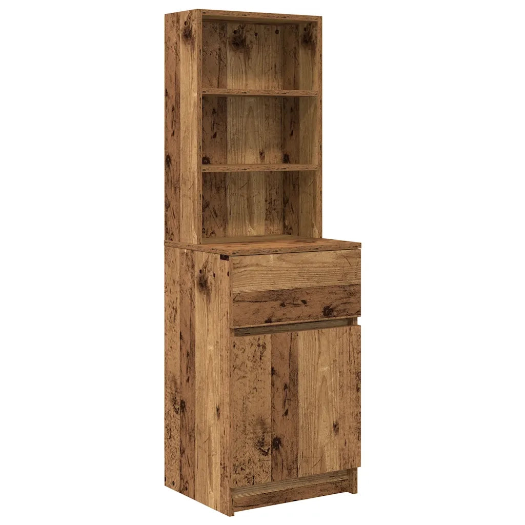 Comodino Legno Antico 39x35x125 cm in Legno Multistrato 861317