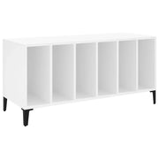Mobile porta dischi pratico e classico 100 x 38 x 48 cm stile industriale legno bianco 02_0049222