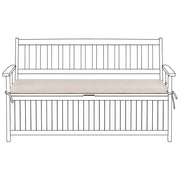 Cuscino per panche da esterno con lacci e rivestimento sfoderabile in tessuto beige con lacci, resistenti ai raggi UV e idrorepellenti