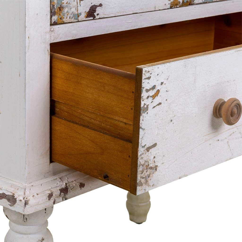 Vetrina in legno bianco 71x40x111h