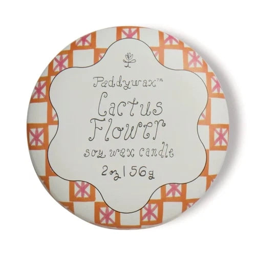 Candela in latta stampata a forma di tulipano (56 g/2 oz) - Fiore di cactus