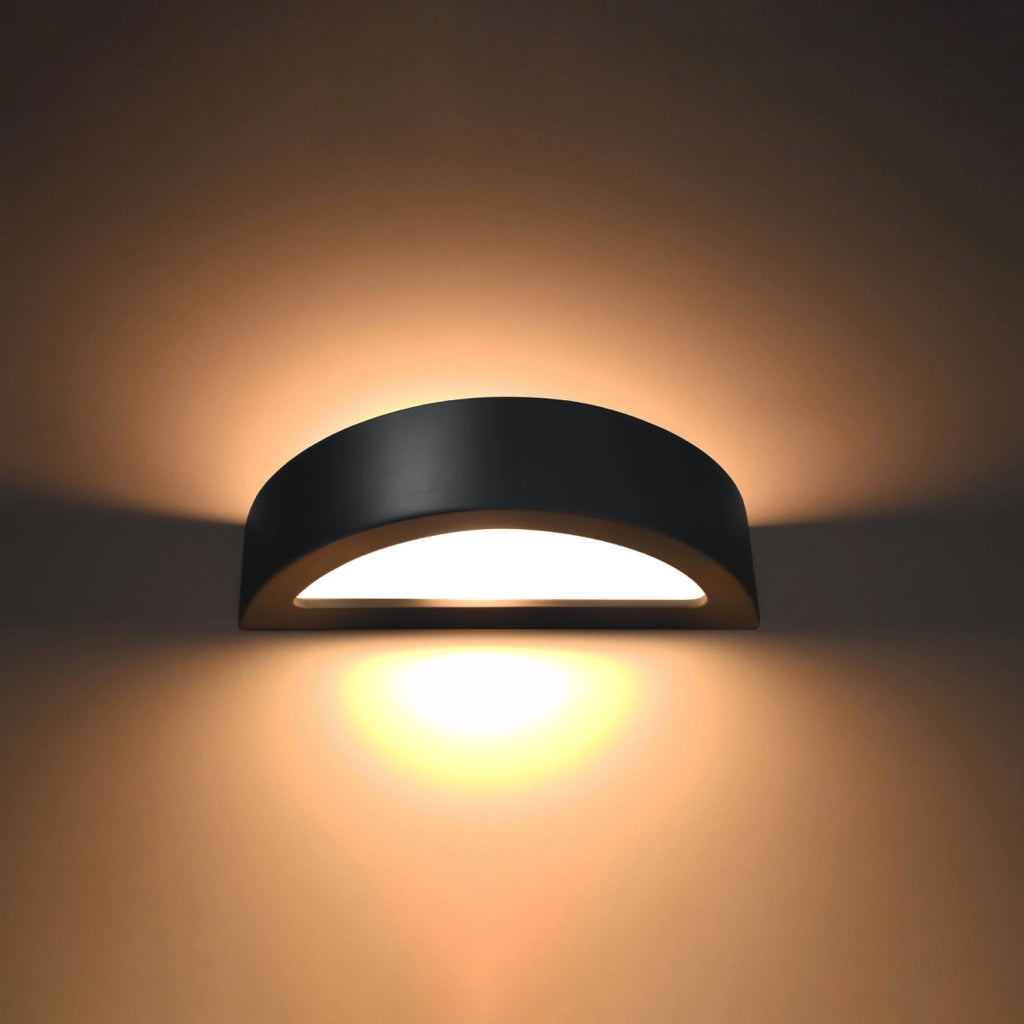 Lampada da parete in ceramica ATENA nero
