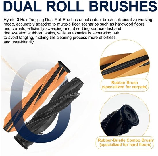 Accessori per aspirapolvere 17 pezzi - Setto principale - Filtro - Sacchi per aspirapolvere - Asciugamani per pulizia - Borsette laterali - Compatibile con Dreame D20 Pro Plus - Parti di ricambio per aspirapolvere