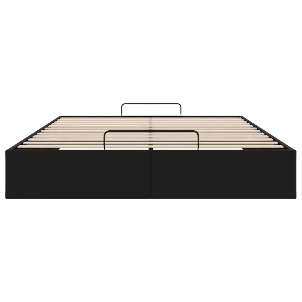 Letto ottomano Nero 153 x 203 cm Similpelle 3403065