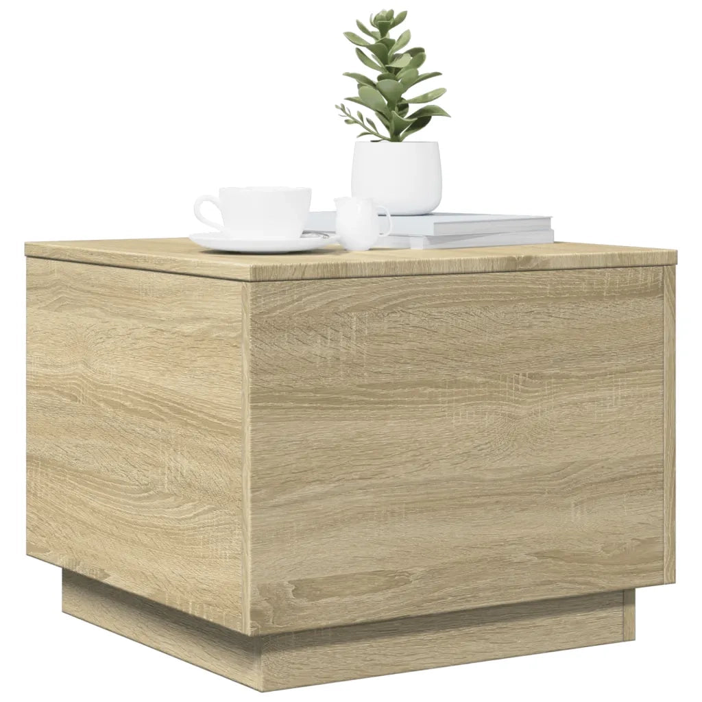 Tavolino da salotto | Tavolino da caff¨¨ | Tavolino da Soggiorno Gambe in Metallo Rovere Sonoma 50x50x40 cm
