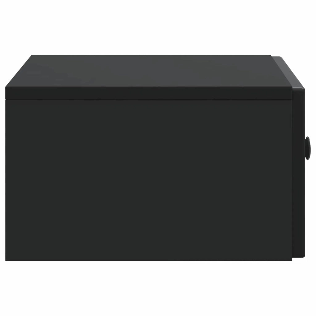 Mobiletto da notte a muro 2 pcs Nero 49 x 34,5 x 20 cm 898108