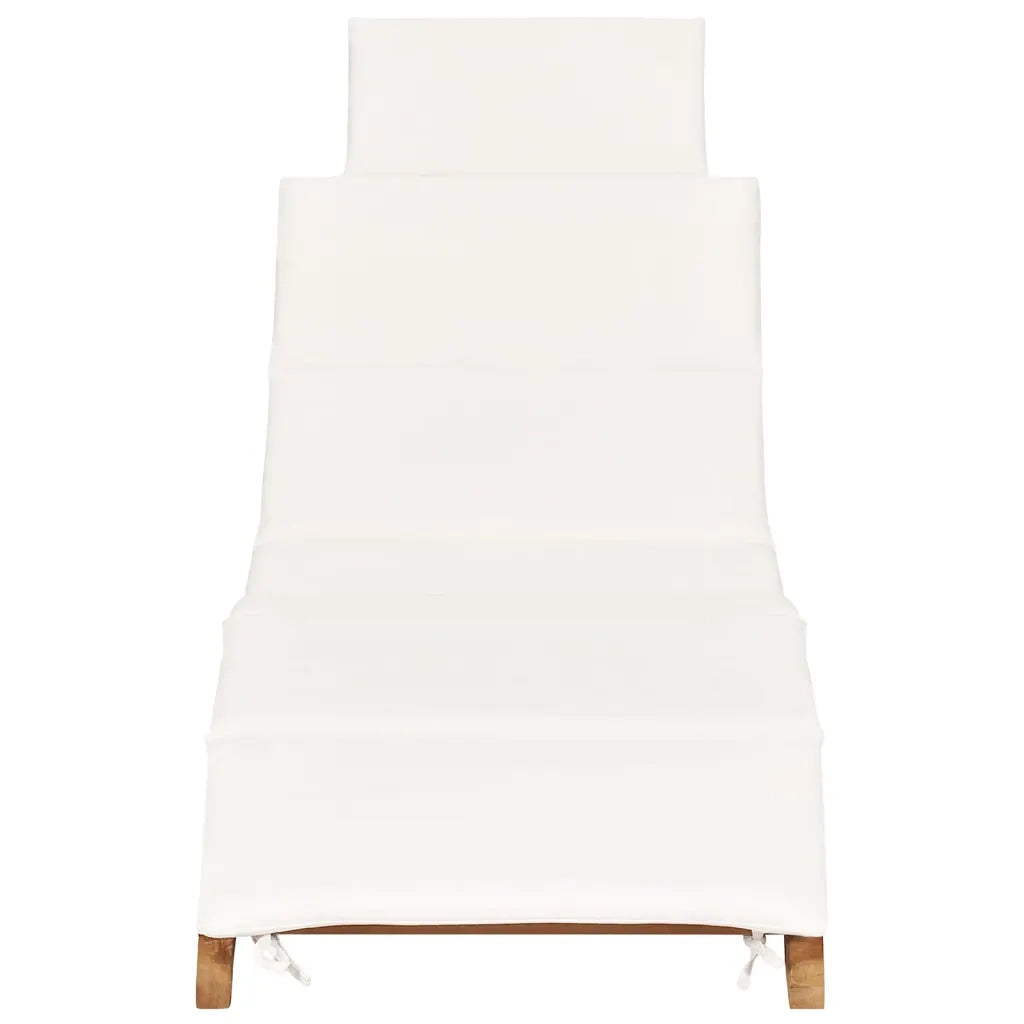 Lettini Prendisole 2 pz con Cuscini in Legno Massello di Teak 3143633