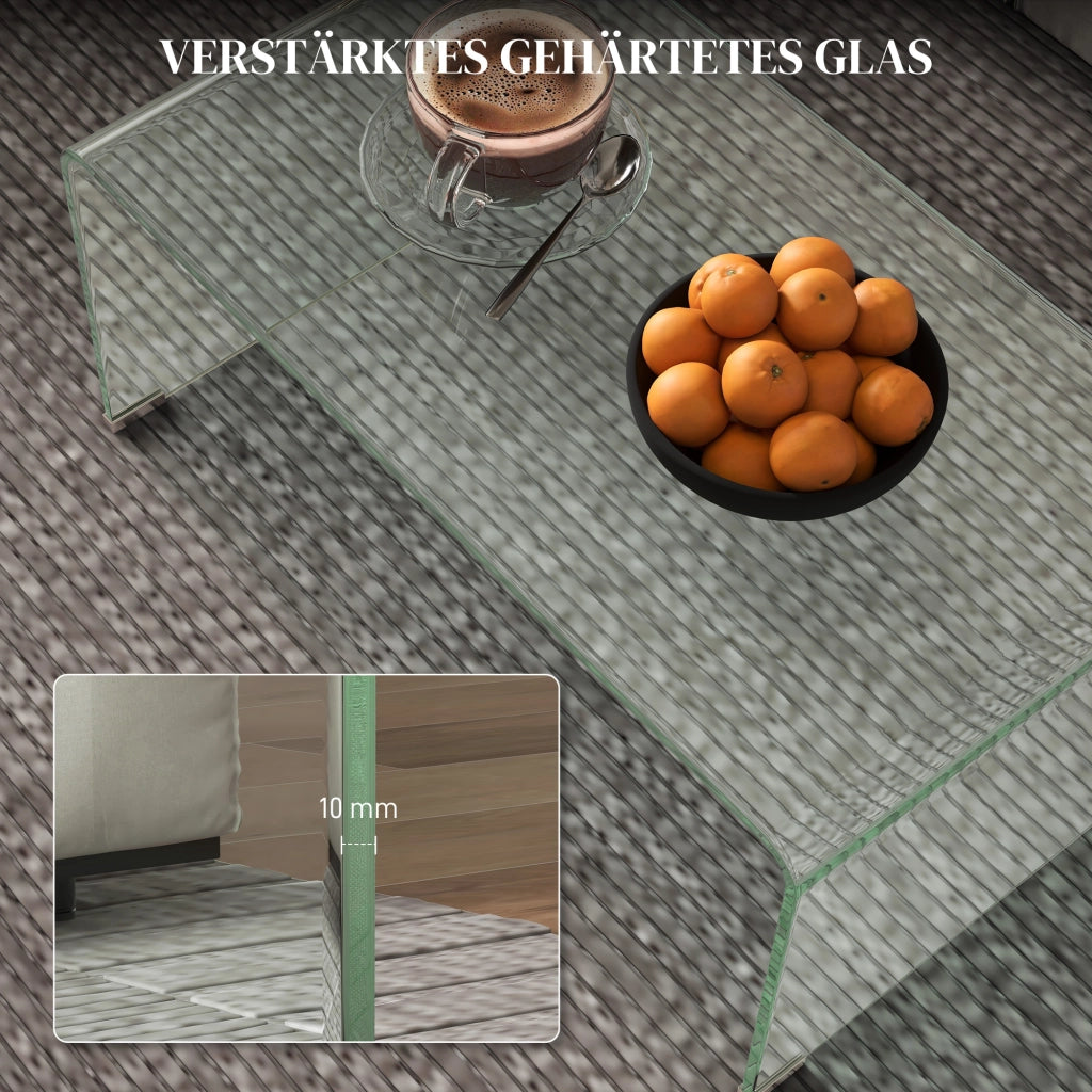 Tavolino da caff¨¨ ¨C Zephmum ¨C Vetro trasparente 80x45x35