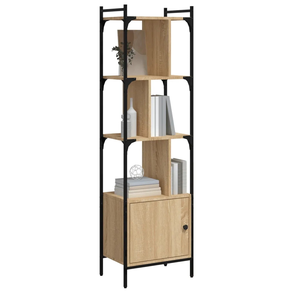 Libreria Anta-Scaffale per Libri-Mobile di Stoccaggio Rovere Sonoma 44,5x30x154,5 cm Legno Multistrato