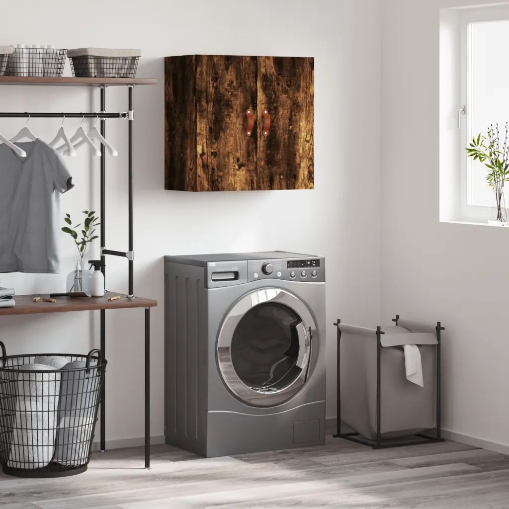 Armadietto a Muro Rovere Fumo 60x31x60 cm in Legno Multistrato 829945