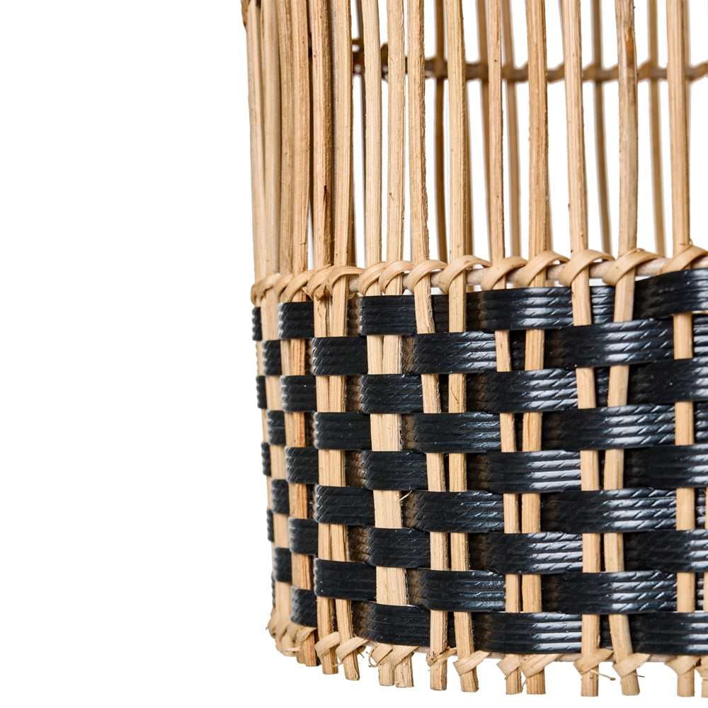 Lampada a sospensione in rattan naturale con struttura in ferro Lampadario in stile boho intrecciata a mano Illuminazione