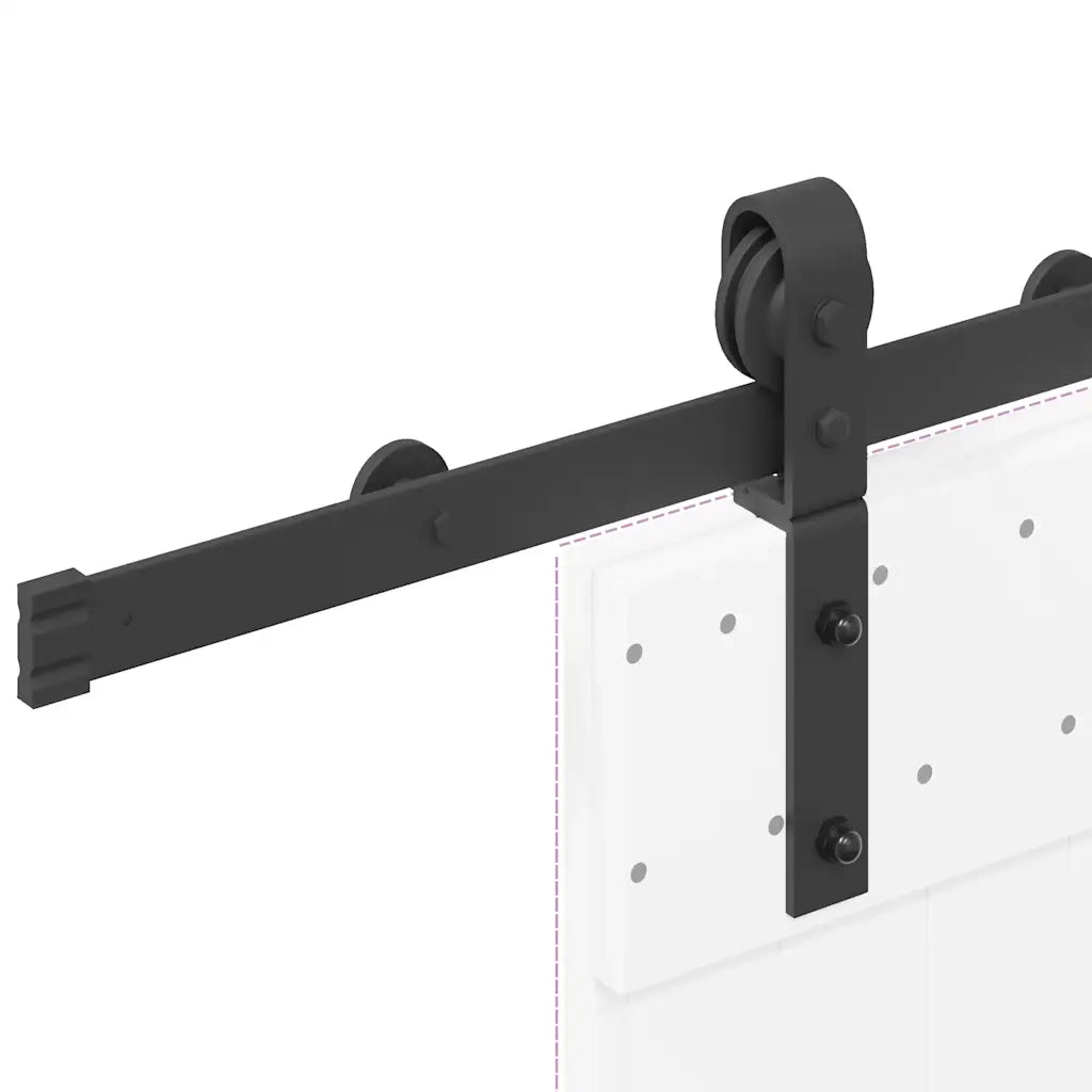 Kit di Binari per Porte Scorrevoli 183 cm Acciaio Nero CFW2837095