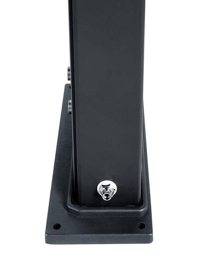 Doccia Solare Ibrida da Giardino 40L Miscelatore e Doccetta Lavapiedi Antracite/Alluminio