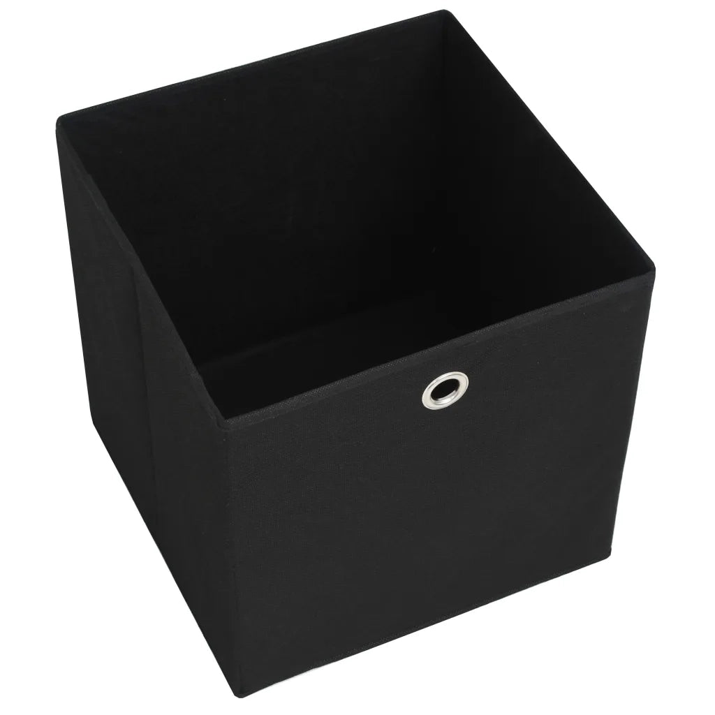 Contenitori 10 pz in Tessuto non Tessuto 28x28x28 cm Nero 325189