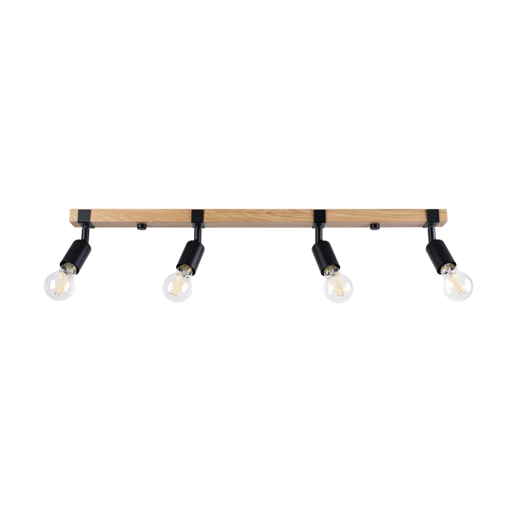 Spot soffitto industriale nero 4xE27 LIMERO Pure Lume