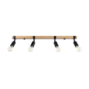 Spot soffitto industriale nero 4xE27 LIMERO Pure Lume