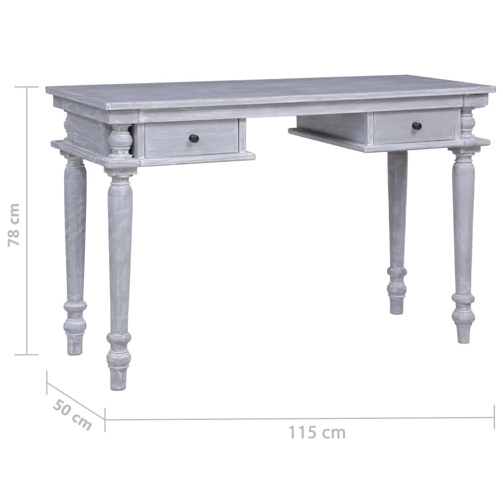 Scrivania 115x50x78 cm in Legno Massello di Mogano cod mxl 60654