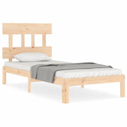 Letto singolo | Letto per adulti | Giroletto senza Materasso 90x200 cm in Legno Massello di Pino
