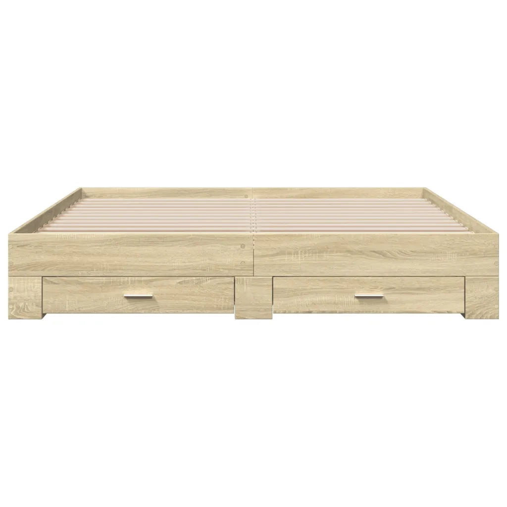 Giroletto Cassetti Rovere Sonoma 180x200 cm Legno Multistrato 3280365