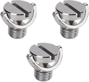Montaggio a vite 3 pezzi - Vite per camera - Materiale coperchio - Vite da 3/8 pollici con filo - D-ring - Altezza 15 mm - Per piatto di connessione rapida - Vite per camera