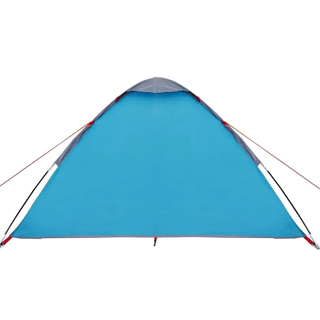 Tenda da Campeggio a Cupola per 4 Persone Blu Impermeabile