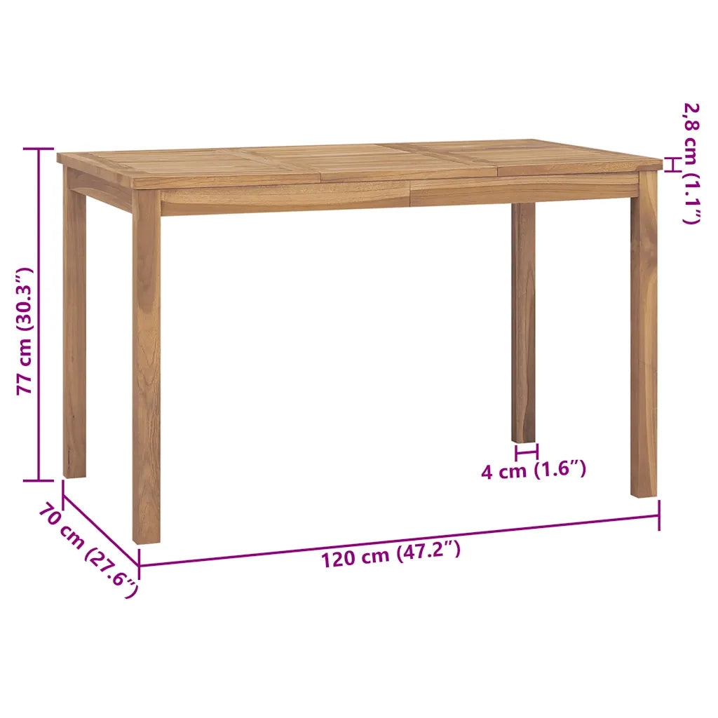 Panchina Batavia con Cuscini 120 cm in Teak 43057