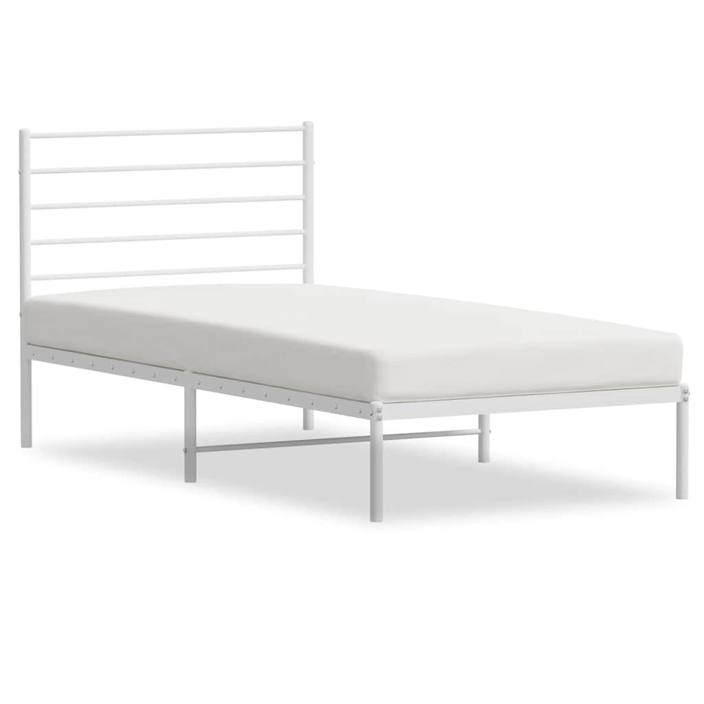 Giroletto con Testiera Metallo Bianco 100x200 cmcod mxl 105246