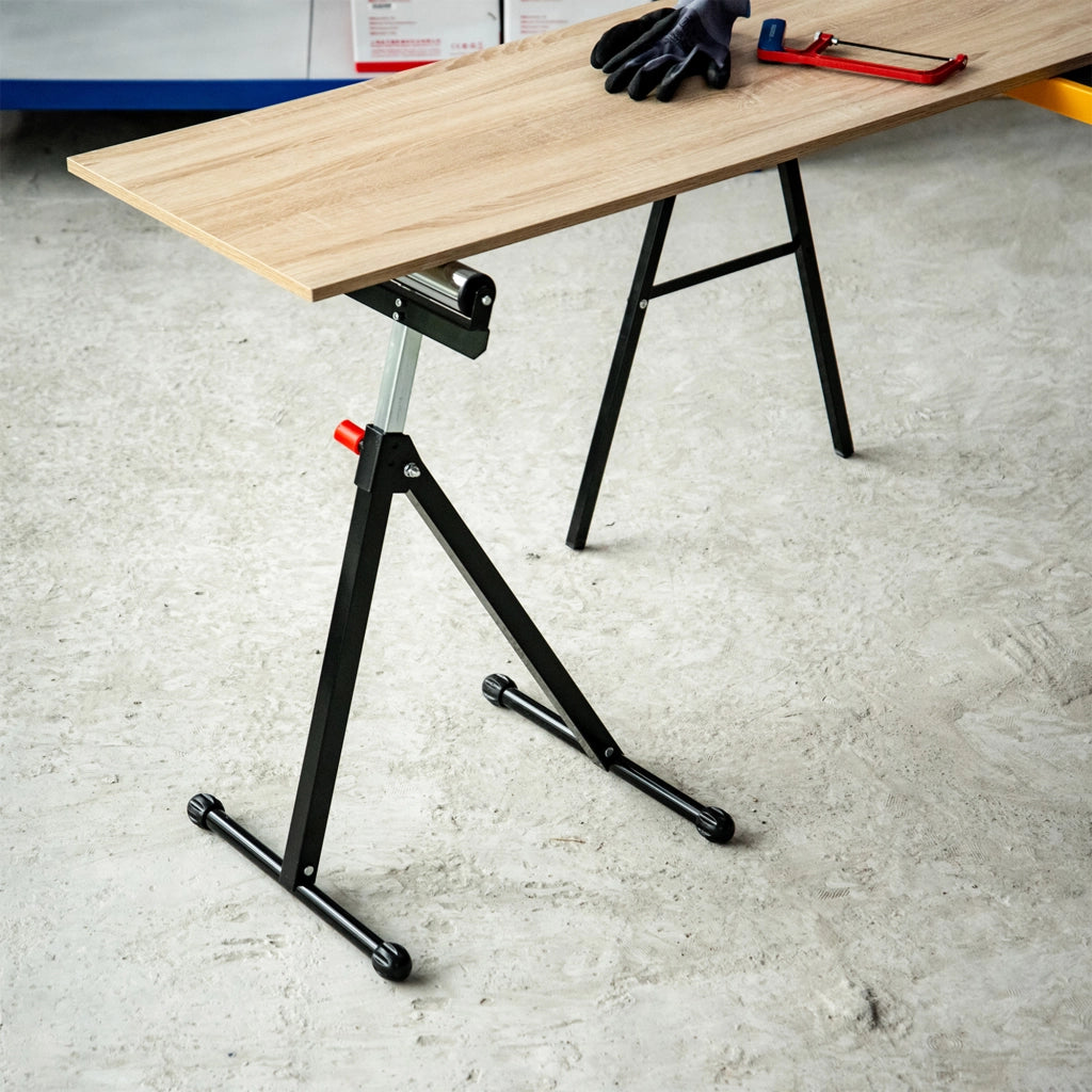 Cavalletto a Rullo ad Altezza Regolabile in Metallo. Design Pieghevole e Salvaspazio. 44x50x68-110 cm