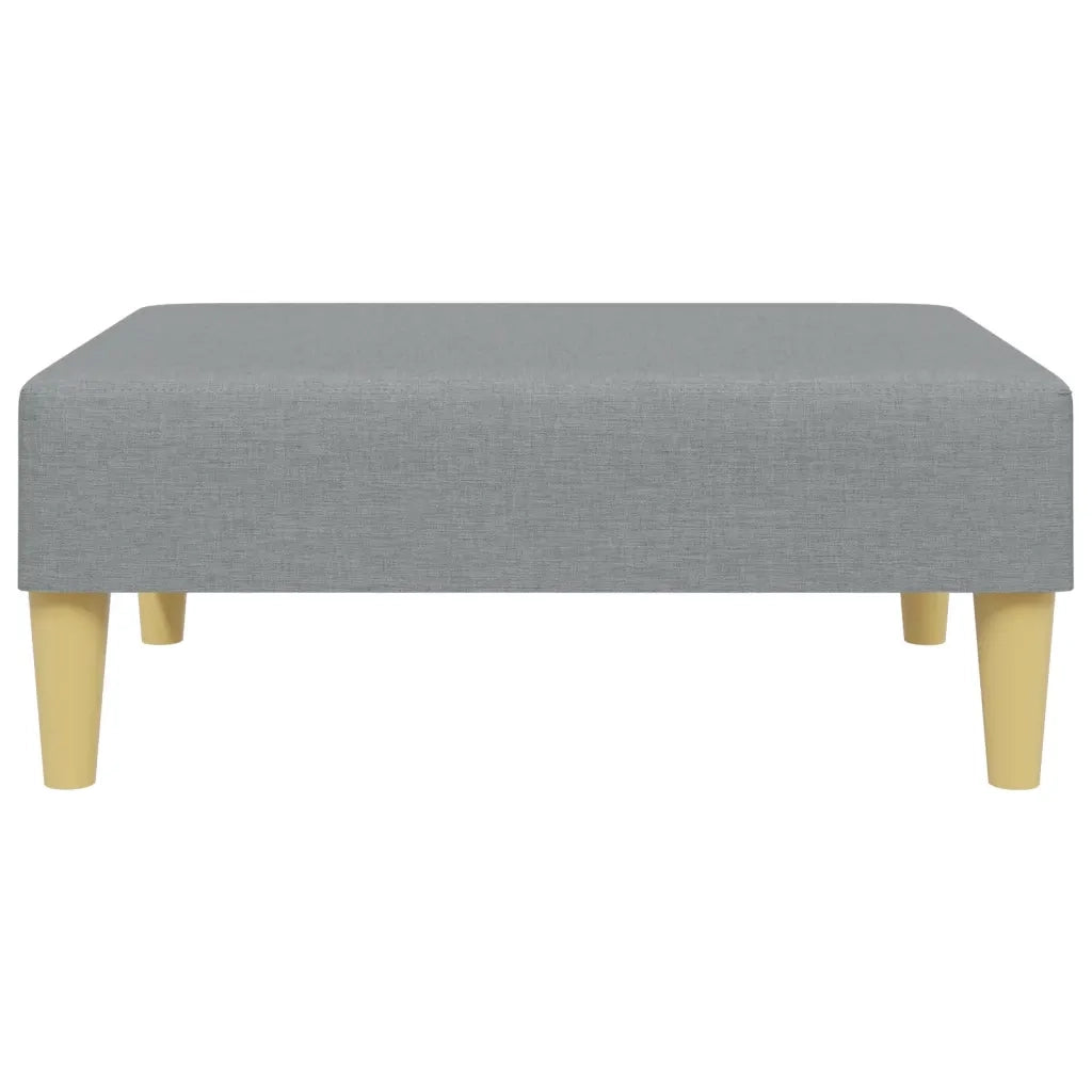 Divano Letto a 2 Posti con Poggiapiedi-Sofa Letto 2 Posti-Daybed Grigio Chiaro in Tessuto 505542