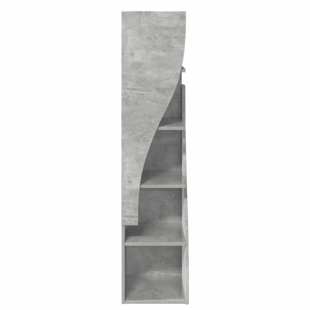 Mobile angolare 32x32x140cm Legno ingegnerizzato Grigio cemento 889878