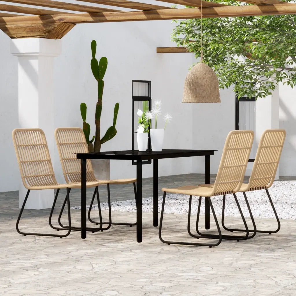 Set Mobili da Pranzo per Giardino 5 pz Rovere cod mxl 34659