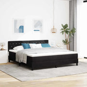 Letto a molle con testiera Nero 180 x 200 cm Velluto 3342604