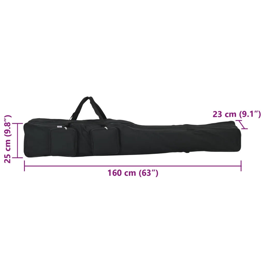 Borsa per Canna da Pesca Nera 160 cm in Tessuto Oxford 4010005