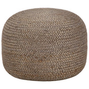 Pouf Lavorato a Mano Grigio Chiaro 45x30 cm in Juta cod mxl 67700