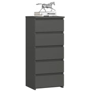 Cassettiera AKORD CL5 Cassettiera Grigia Grafite 40 cm 5 cassetti 40x35x92 cm