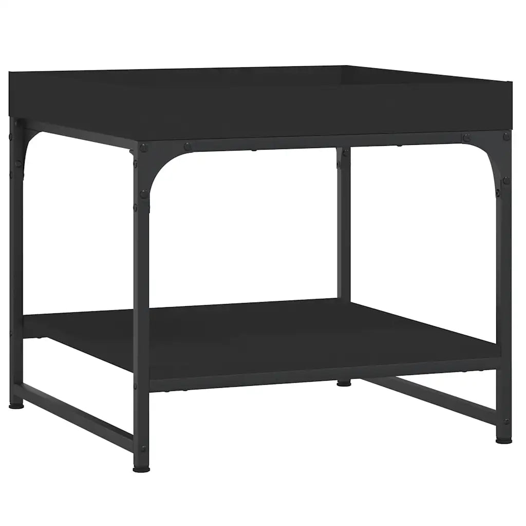 Tavolino da salotto | Tavolino da caff¨¨ | Tavolino da Soggiorno Nero 49,5x49,5x45 cm in Legno Multistrato