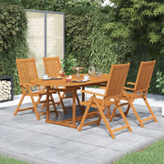 Set da Pranzo da Giardino 5 pz in Legno Massello di Acacia 150-200 cm 3058011