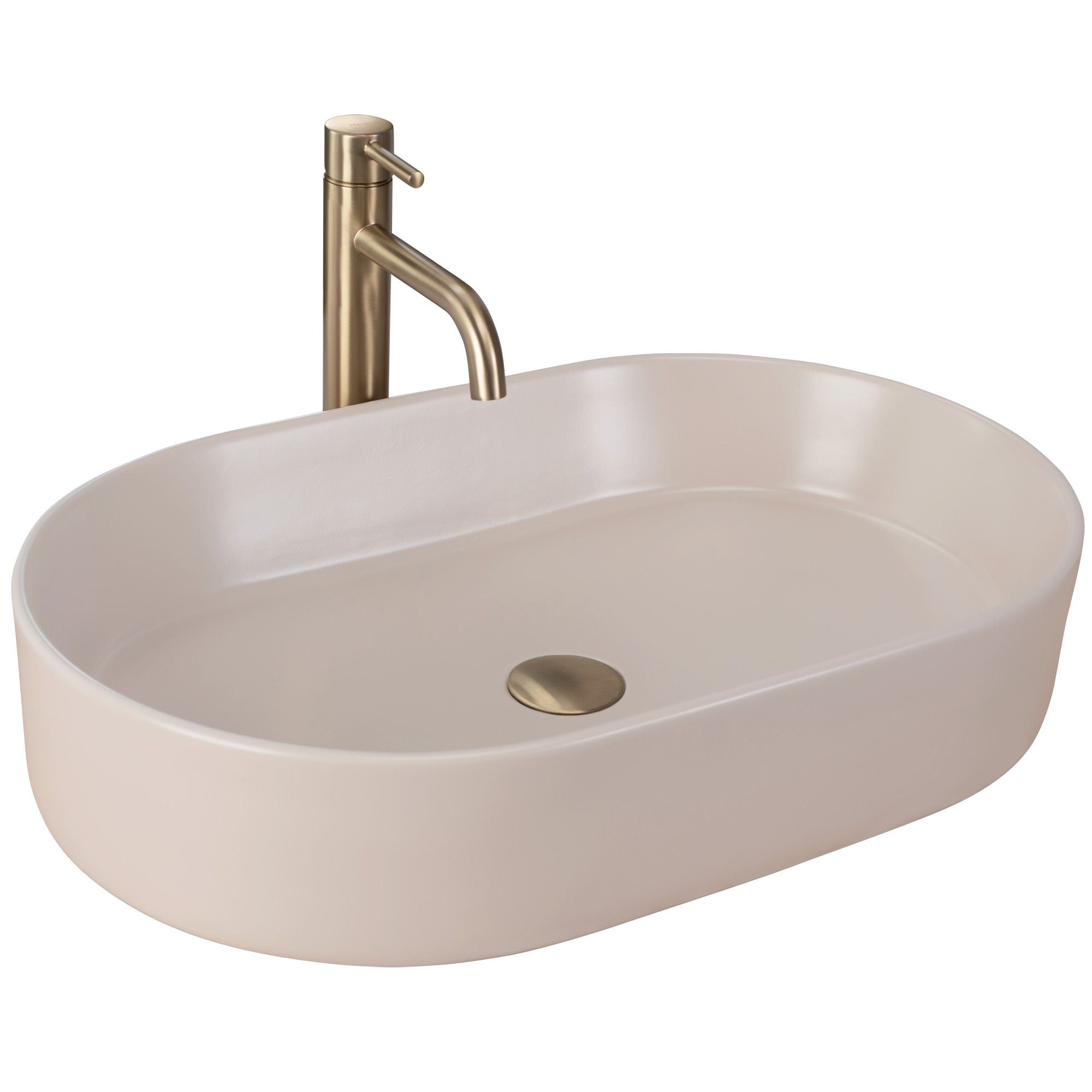 Lavabo Da Appoggio Rea Nadia 60 Beige Matt