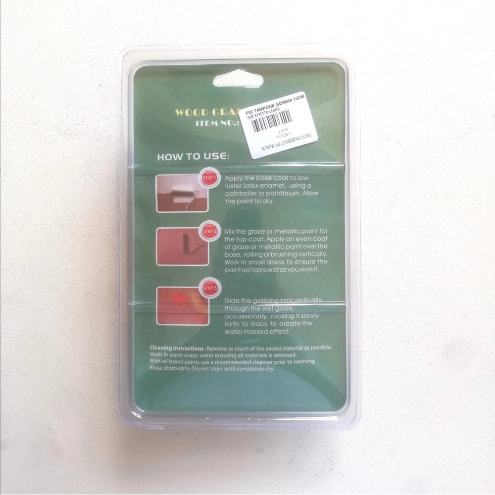 Fiorellini tampone in gomma da 15cm - 6 per effetto legno
