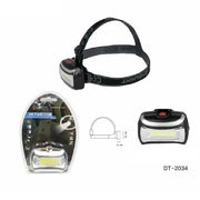 Trade Shop - Torcia Led Frontale Testa 3w Led Fari Cob Escursioni Pesca Luce Regolabile Dt-2034 -