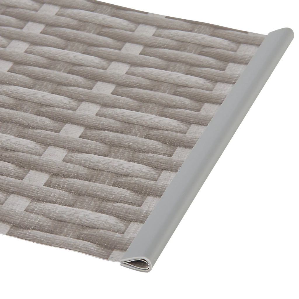 Set di 4 Striscie Frangivista in PVC 'Jesteburg' per Coprire Recinzione di Rete (26,6 m²) Schermatura Protezione Privacy, Frangivento - Effetto Rattan, Grigio [en.casa]