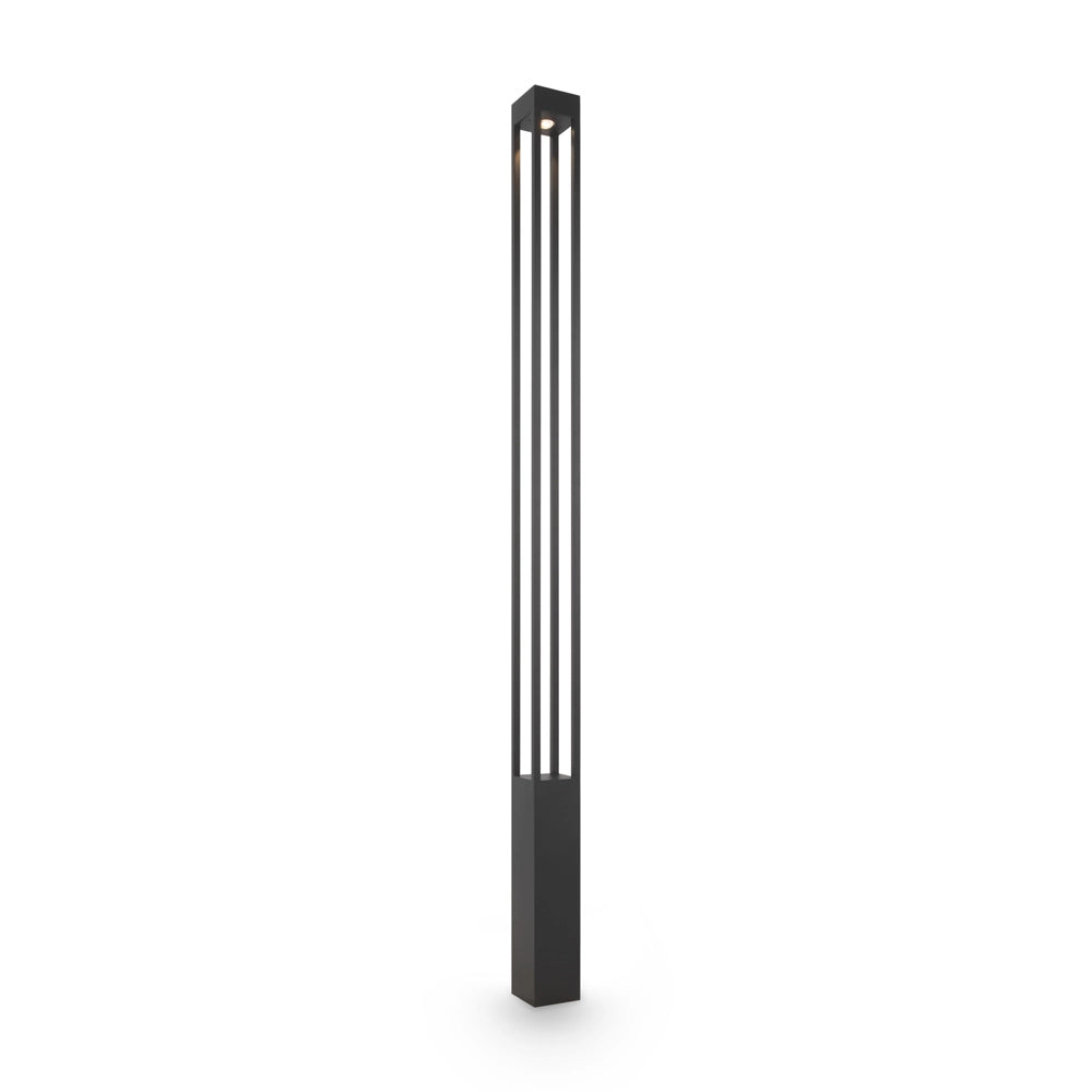 Lampada Da Terra Moderna Da Esterno Metallo Grafite Luce Led 25W Ip65