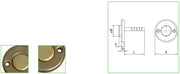 PULSANTE IN OTTONE CISA 06110-00 PER ELETTROSERRAT