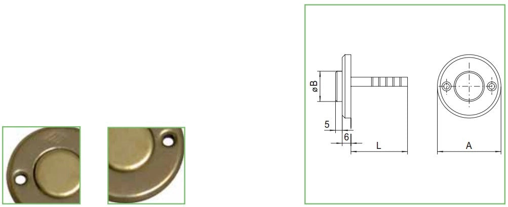 PULSANTE IN OTTONE CISA 06110-00 PER ELETTROSERRAT