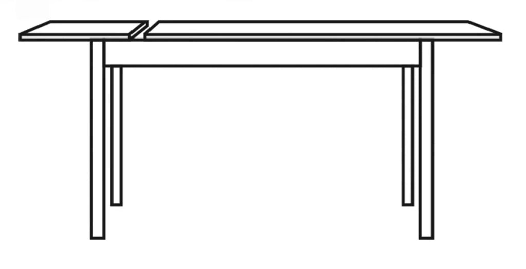 Tavolo moderno allungabile bianco frassinato 140x90x76h (609) - Mobili 2G