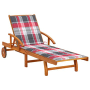 Lettino prendisole sedia a sdraio lettino prendisole letto da giardino mobili da esterno per patio con cuscino legno massello di acacia 02_0012372