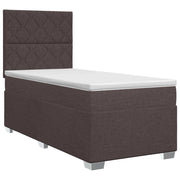 Letto box spring con materasso Marrone Scuro 100 x 200 cm 3453349